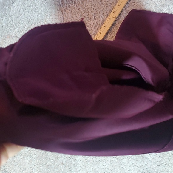 Dress Barn Women's Vintage Burgandy Embroidered Long Sleeve Button Up Blouse - Picture 10 of 10